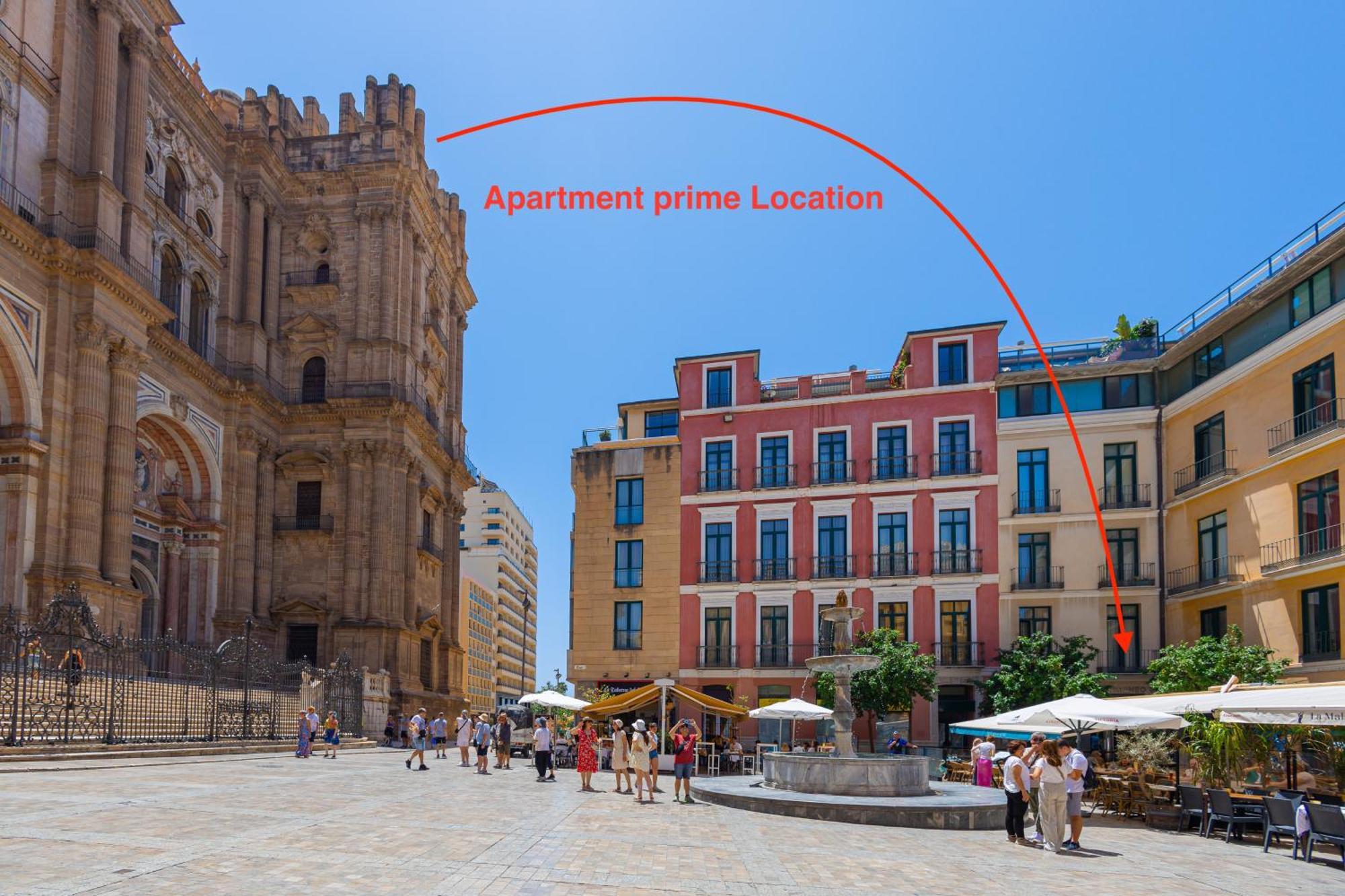 Apartamento C30 Deluxe Studio With Terrace Into Cathedral Square Málaga Exterior foto